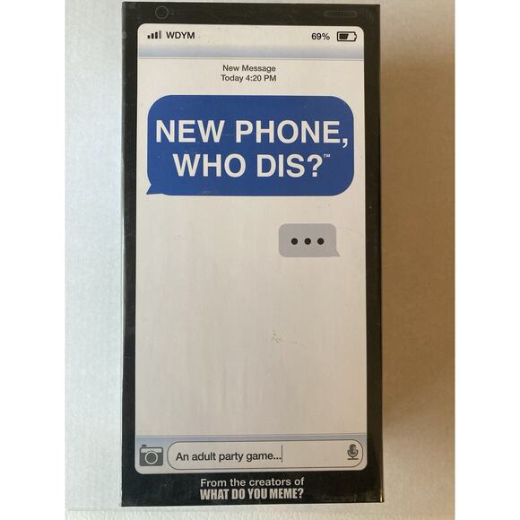 New Phone Who Dis? Adult Party Game. New Opened Never Used! - Picture 1 of 2